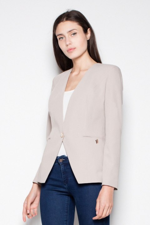 Żakiet Model VT086 Beige - Venaton Venaton Żakiet Model VT086 Beige - Venaton Venaton