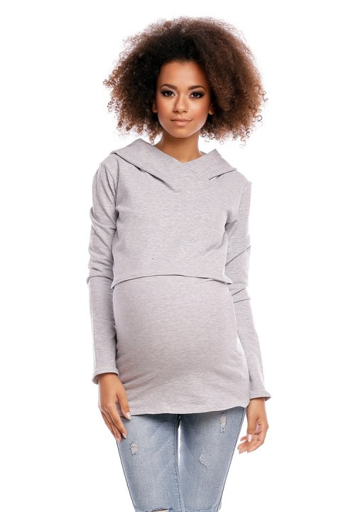 Bluza model 1473 Light Gray - PeeKaBoo PeeKaBoo Bluza model 1473 Light Gray - PeeKaBoo PeeKaBoo