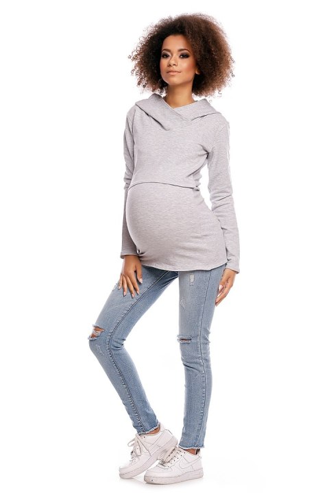 Bluza model 1473 Light Gray - PeeKaBoo PeeKaBoo Bluza model 1473 Light Gray - PeeKaBoo PeeKaBoo