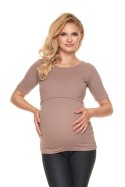 Bluzka Ciążowa Model 1717 Cappuccino - PeeKaBoo PeeKaBoo Bluzka Ciążowa Model 1717 Cappuccino - PeeKaBoo PeeKaBoo