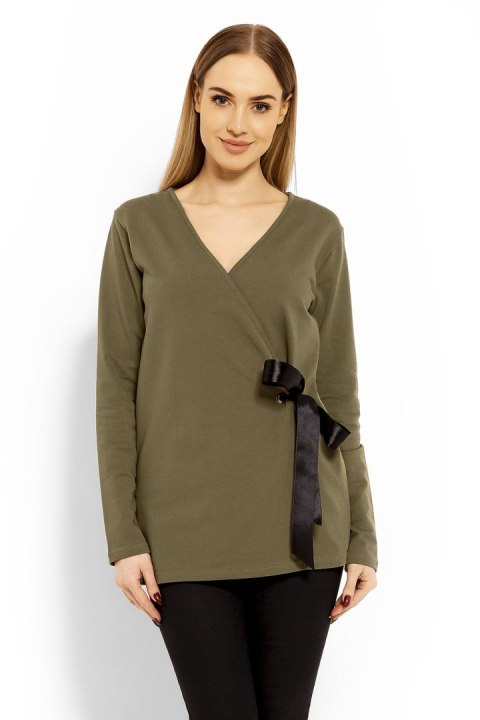 Bluzka Model 1626 Khaki - PeeKaBoo PeeKaBoo Bluzka Model 1626 Khaki - PeeKaBoo PeeKaBoo