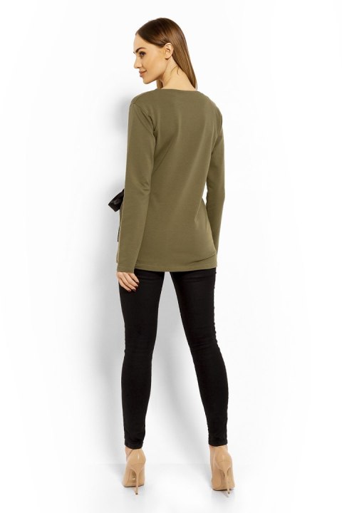 Bluzka Model 1626 Khaki - PeeKaBoo PeeKaBoo Bluzka Model 1626 Khaki - PeeKaBoo PeeKaBoo