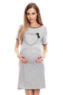 Koszulka nocna Koszula Nocna Ciążowa Model 0138 Grey - PeeKaBoo PeeKaBoo Koszulka nocna Koszula Nocna Ciążowa Model 0138 Grey - PeeKaBoo PeeKaBoo