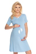Koszulka nocna Koszula Nocna Ciążowa Model 0180 Błękit - PeeKaBoo PeeKaBoo Koszulka nocna Koszula Nocna Ciążowa Model 0180 Błękit - PeeKaBoo PeeKaBoo
