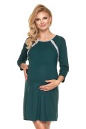 Koszulka nocna Koszula Nocna Ciążowa Model 0197 Butelkowa Zieleń - PeeKaBoo PeeKaBoo Koszulka nocna Koszula Nocna Ciążowa Model 0197 Butelkowa Zieleń - PeeKaBoo PeeKaBoo