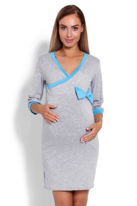 Koszulka nocna Koszula Nocna Ciążowa Model 1681 Grey - PeeKaBoo PeeKaBoo Koszulka nocna Koszula Nocna Ciążowa Model 1681 Grey - PeeKaBoo PeeKaBoo