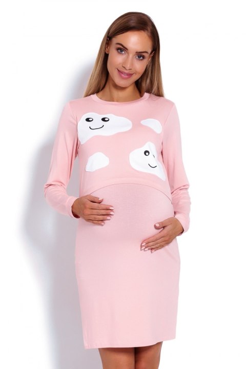 Koszulka nocna Koszula Nocna Ciążowa Model 1682 Powder Pink - PeeKaBoo PeeKaBoo Koszulka nocna Koszula Nocna Ciążowa Model 1682 Powder Pink - PeeKaBoo PeeKaBoo