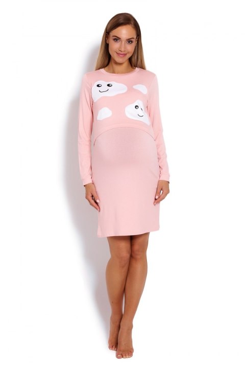 Koszulka nocna Koszula Nocna Ciążowa Model 1682 Powder Pink - PeeKaBoo PeeKaBoo Koszulka nocna Koszula Nocna Ciążowa Model 1682 Powder Pink - PeeKaBoo PeeKaBoo