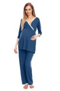Piżama Ciążowa Model 0136 Blue - PeeKaBoo PeeKaBoo Piżama Ciążowa Model 0136 Blue - PeeKaBoo PeeKaBoo
