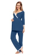 Piżama Ciążowa Model 0136 Blue - PeeKaBoo PeeKaBoo Piżama Ciążowa Model 0136 Blue - PeeKaBoo PeeKaBoo
