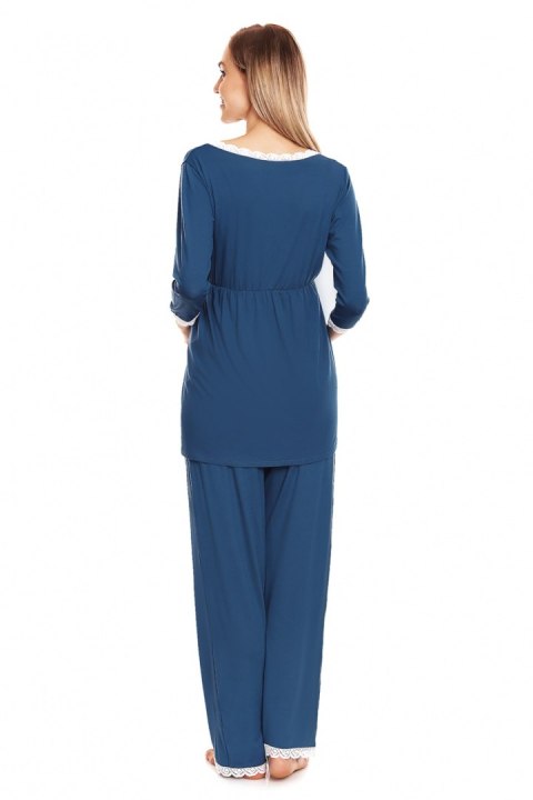 Piżama Ciążowa Model 0136 Blue - PeeKaBoo PeeKaBoo Piżama Ciążowa Model 0136 Blue - PeeKaBoo PeeKaBoo