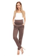 Spodnie Ciążowe Model 0134 Cappuccino - PeeKaBoo PeeKaBoo Spodnie Ciążowe Model 0134 Cappuccino - PeeKaBoo PeeKaBoo