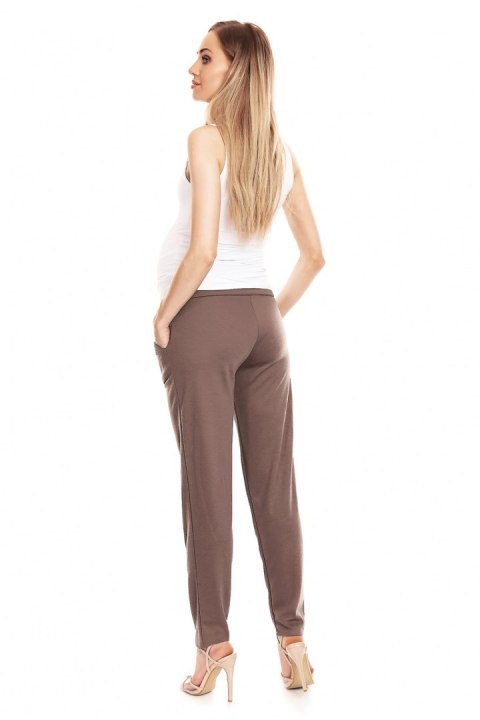 Spodnie Ciążowe Model 0134 Cappuccino - PeeKaBoo PeeKaBoo Spodnie Ciążowe Model 0134 Cappuccino - PeeKaBoo PeeKaBoo