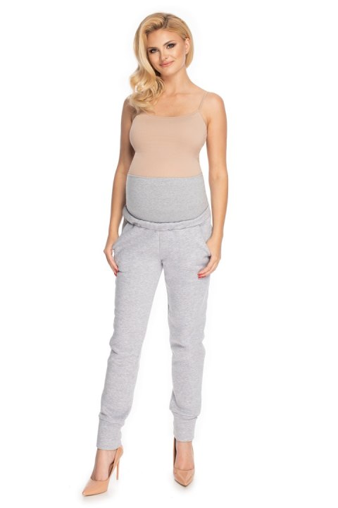 Spodnie Ciążowe Model 0173 Grey - PeeKaBoo PeeKaBoo Spodnie Ciążowe Model 0173 Grey - PeeKaBoo PeeKaBoo
