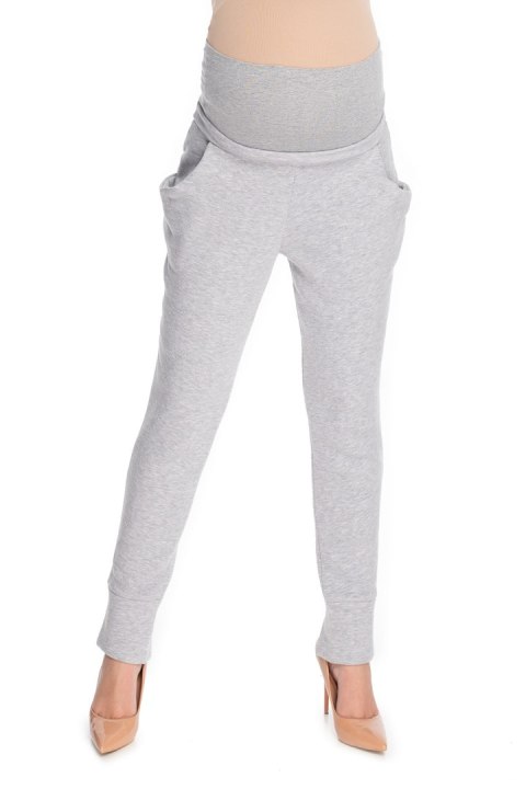 Spodnie Ciążowe Model 0175 Grey - PeeKaBoo PeeKaBoo Spodnie Ciążowe Model 0175 Grey - PeeKaBoo PeeKaBoo