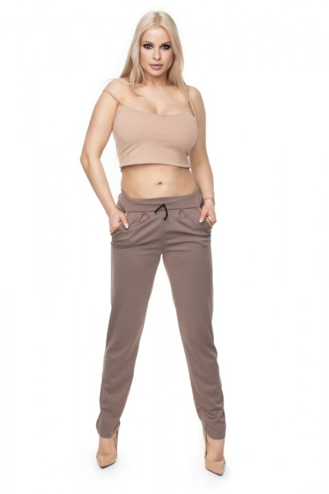 Spodnie Damskie Model 0101 Cappuccino - PeeKaBoo PeeKaBoo Spodnie Damskie Model 0101 Cappuccino - PeeKaBoo PeeKaBoo