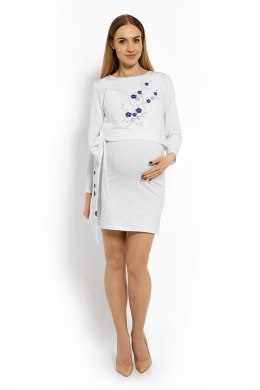 Sukienka Ciążowa Model 1624C White - PeeKaBoo PeeKaBoo