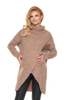 Sweter Ciążowy Model 30078 Cappuccino - PeeKaBoo PeeKaBoo