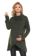 Sweter Ciążowy Model 30078 Khaki - PeeKaBoo PeeKaBoo Sweter Ciążowy Model 30078 Khaki - PeeKaBoo PeeKaBoo