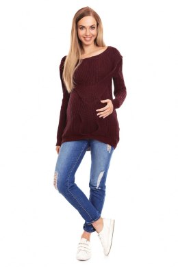 Sweter Ciążowy Model 40029 Bordo - PeeKaBoo PeeKaBoo