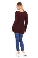 Sweter Ciążowy Model 40029 Bordo - PeeKaBoo PeeKaBoo Sweter Ciążowy Model 40029 Bordo - PeeKaBoo PeeKaBoo