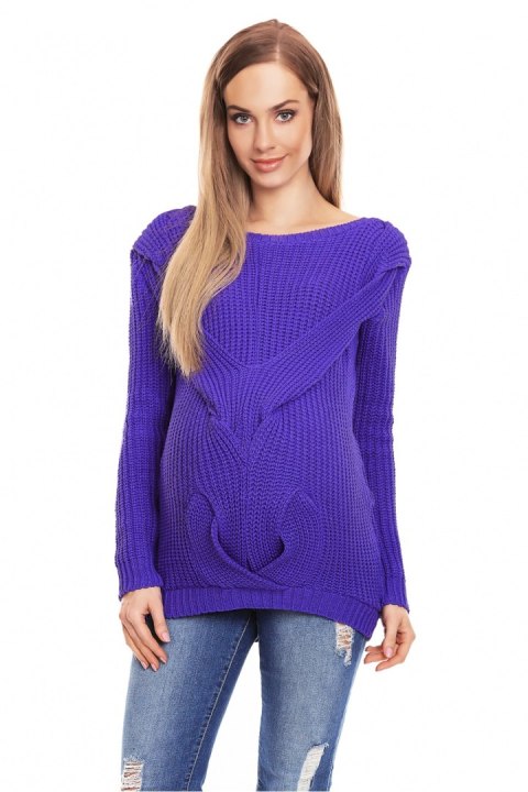 Sweter Ciążowy Model 40029 Violet - PeeKaBoo PeeKaBoo Sweter Ciążowy Model 40029 Violet - PeeKaBoo PeeKaBoo