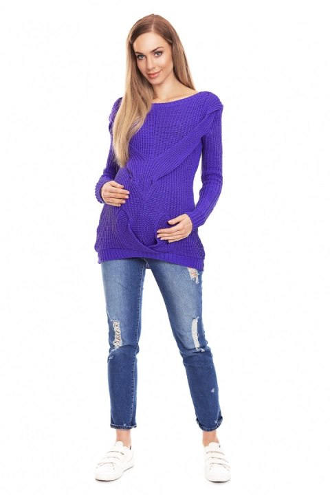 Sweter Ciążowy Model 40029 Violet - PeeKaBoo PeeKaBoo Sweter Ciążowy Model 40029 Violet - PeeKaBoo PeeKaBoo