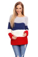 Sweter Ciążowy Model 70019 Jeans - PeeKaBoo PeeKaBoo Sweter Ciążowy Model 70019 Jeans - PeeKaBoo PeeKaBoo