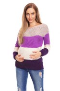 Sweter Ciążowy Model 70019 Violet - PeeKaBoo PeeKaBoo Sweter Ciążowy Model 70019 Violet - PeeKaBoo PeeKaBoo