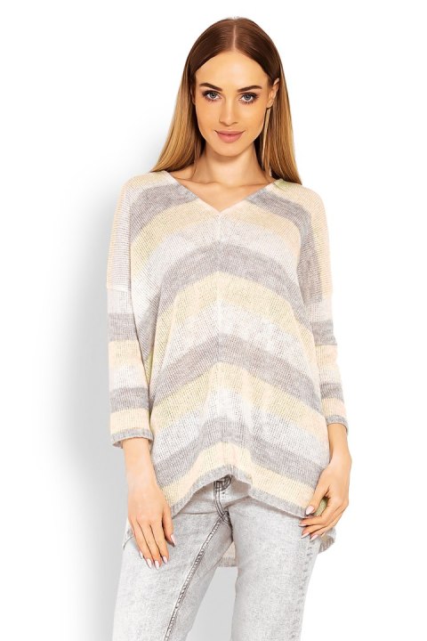 Sweter Damski Model 30057 Yellow - PeeKaBoo PeeKaBoo Sweter Damski Model 30057 Yellow - PeeKaBoo PeeKaBoo