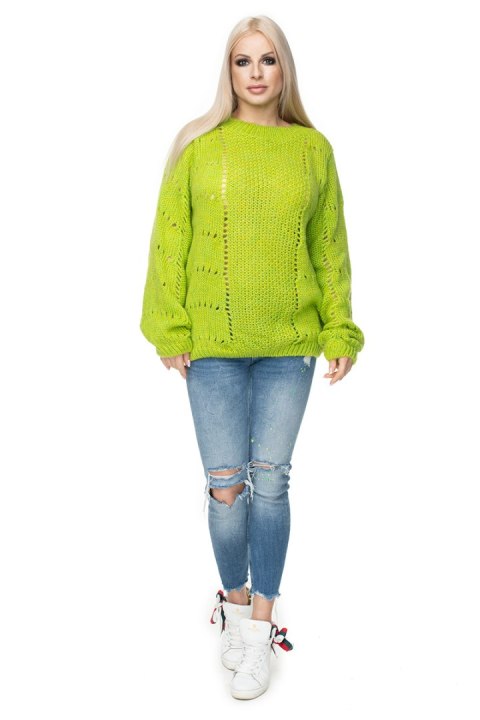 Sweter Damski Model 30059 Limonka - PeeKaBoo PeeKaBoo Sweter Damski Model 30059 Limonka - PeeKaBoo PeeKaBoo