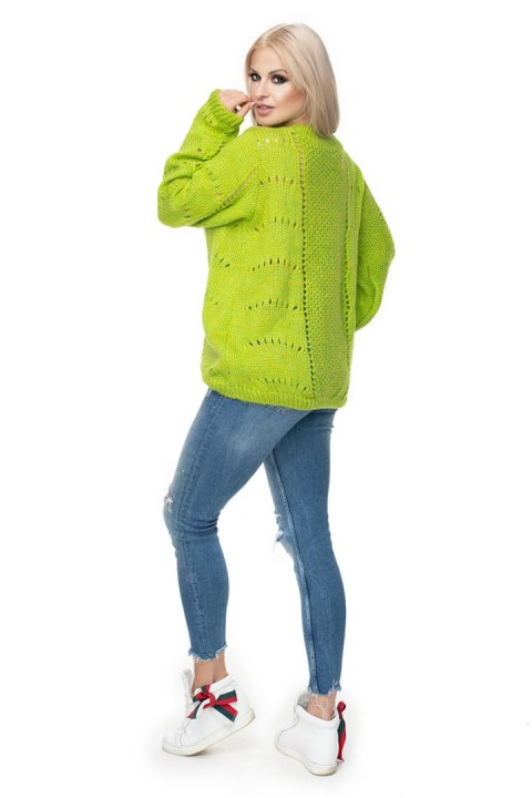 Sweter Damski Model 30059 Limonka - PeeKaBoo PeeKaBoo Sweter Damski Model 30059 Limonka - PeeKaBoo PeeKaBoo