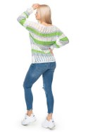 Sweter Damski Model 30060 Cream/Green - PeeKaBoo PeeKaBoo Sweter Damski Model 30060 Cream/Green - PeeKaBoo PeeKaBoo