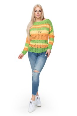 Sweter Damski Model 30060 Green/Orange - PeeKaBoo PeeKaBoo