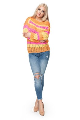 Sweter Damski Model 30060 Pink/Yellow - PeeKaBoo PeeKaBoo