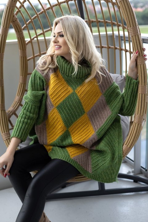 Sweter Damski Model 30088 Green - PeeKaBoo PeeKaBoo Sweter Damski Model 30088 Green - PeeKaBoo PeeKaBoo