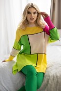 Sweter Damski Model 30089 Beige/Yellow - PeeKaBoo PeeKaBoo Sweter Damski Model 30089 Beige/Yellow - PeeKaBoo PeeKaBoo