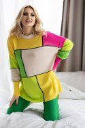 Sweter Damski Model 30089 Beige/Yellow - PeeKaBoo PeeKaBoo Sweter Damski Model 30089 Beige/Yellow - PeeKaBoo PeeKaBoo