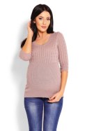 Sweter Damski Model 70008C Cappuccino - PeeKaBoo PeeKaBoo