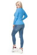 Sweter Damski Model 70021 Jeans - PeeKaBoo PeeKaBoo Sweter Damski Model 70021 Jeans - PeeKaBoo PeeKaBoo