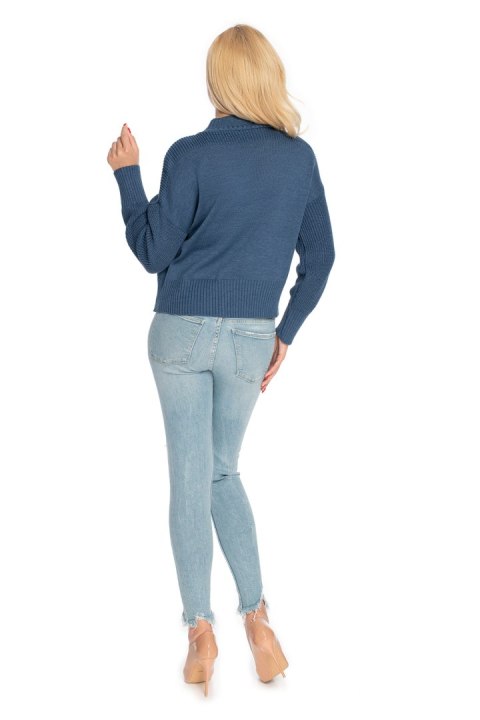 Sweter Damski Model 70035 Denim Jeans - PeeKaBoo PeeKaBoo Sweter Damski Model 70035 Denim Jeans - PeeKaBoo PeeKaBoo