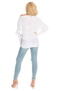 Sweter Damski Model 70036 White - PeeKaBoo PeeKaBoo Sweter Damski Model 70036 White - PeeKaBoo PeeKaBoo