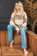 Sweter Damski Model 70042 Beige - PeeKaBoo PeeKaBoo Sweter Damski Model 70042 Beige - PeeKaBoo PeeKaBoo