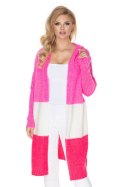 Sweter Kardigan Model 30069 Pink/Fuksja - PeeKaBoo PeeKaBoo Sweter Kardigan Model 30069 Pink/Fuksja - PeeKaBoo PeeKaBoo