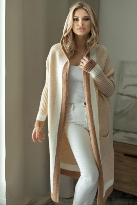 Sweter Kardigan Model 30085 Cream - PeeKaBoo PeeKaBoo Sweter Kardigan Model 30085 Cream - PeeKaBoo PeeKaBoo