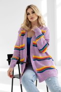 Sweter Kardigan Model 30090 Lila - PeeKaBoo PeeKaBoo Sweter Kardigan Model 30090 Lila - PeeKaBoo PeeKaBoo