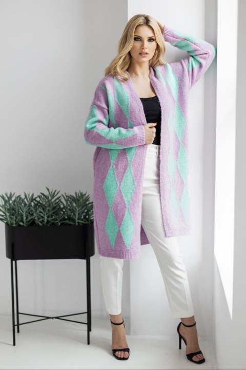 Sweter Kardigan Model 30092 Lila - PeeKaBoo PeeKaBoo Sweter Kardigan Model 30092 Lila - PeeKaBoo PeeKaBoo