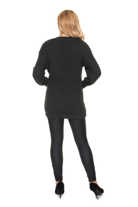 Sweter Model 70040 Grafit - PeeKaBoo PeeKaBoo Sweter Model 70040 Grafit - PeeKaBoo PeeKaBoo