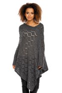 Sweter Poncho model 30012 Graphit - PeeKaBoo PeeKaBoo Sweter Poncho model 30012 Graphit - PeeKaBoo PeeKaBoo