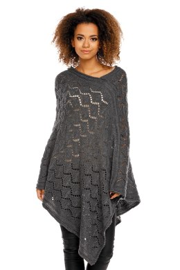 Sweter Poncho model 30012 Graphit - PeeKaBoo PeeKaBoo